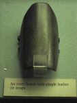 Ivory bracer with leather straps, Mary Rose Museum, 1545.